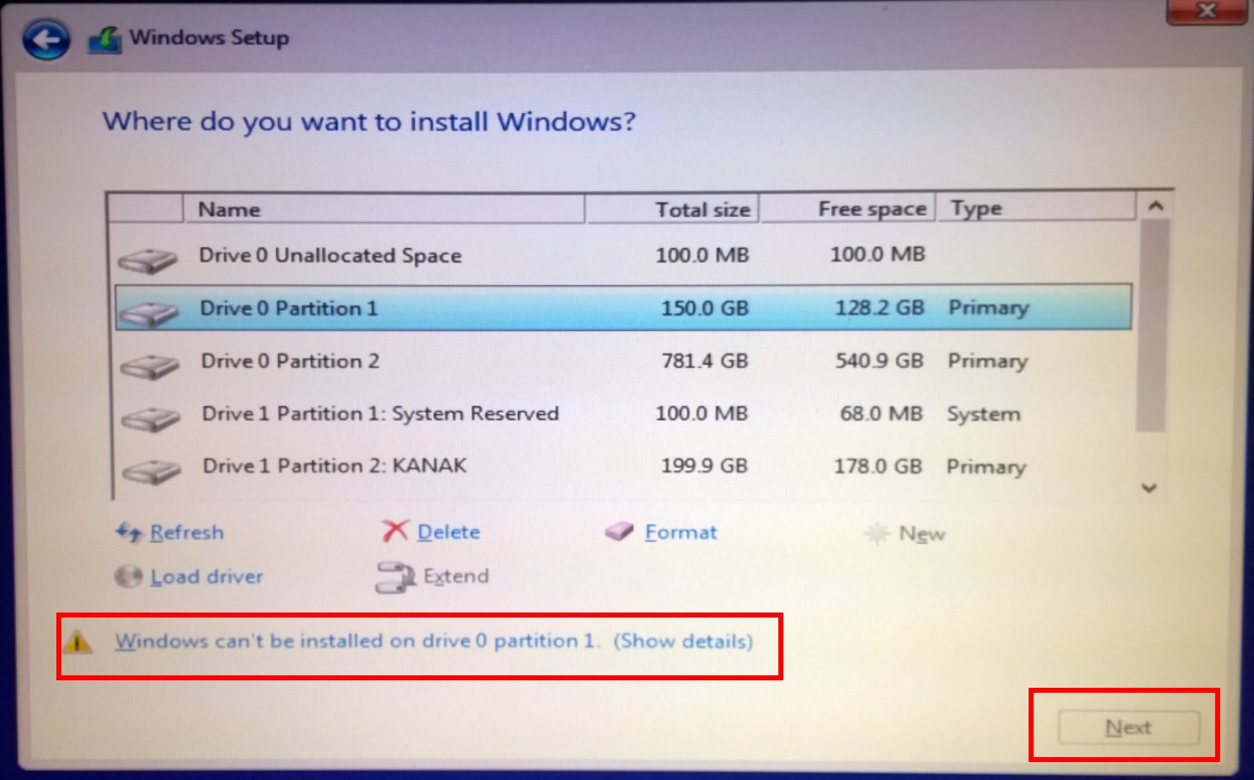 install windows 10 on gpt partition